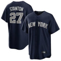 Davalo NY.Yankees #27 Giancarlo Stanton Player Navy Replica Game Stitched Jerseys