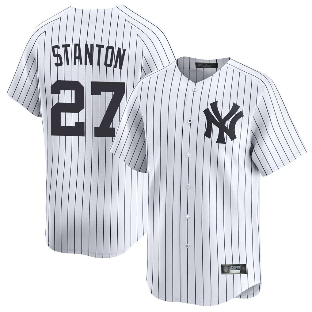 Davalo NY.Yankees #27 Giancarlo Stanton Player White Limited Home Stitched Jerseys