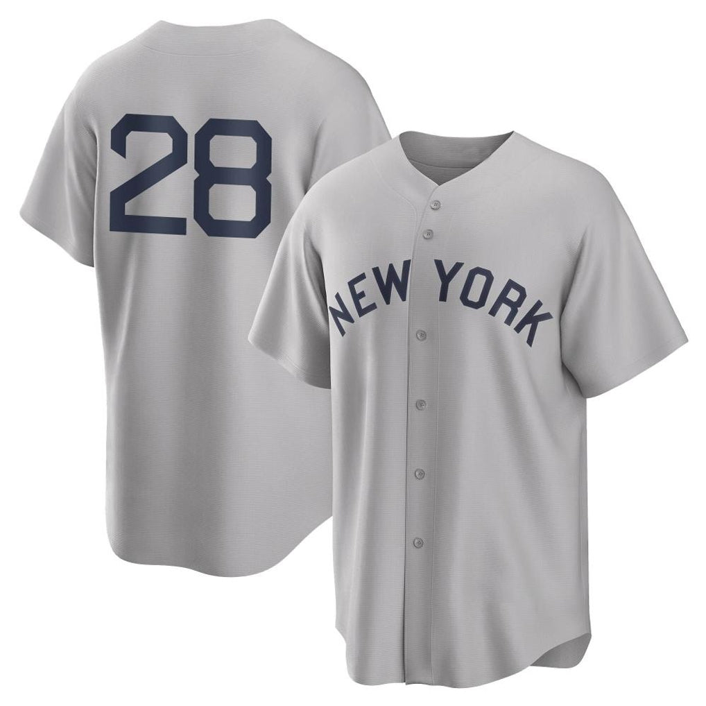 Davalo NY.Yankees #28 Austin Wells Player Gray Field of Dreams Game Stitched Jerseys