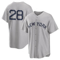 Davalo NY.Yankees #28 Austin Wells Player Gray Field of Dreams Game Stitched Jerseys