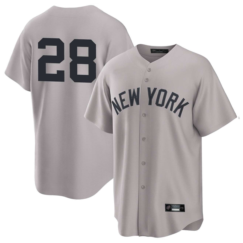Davalo NY.Yankees #28 Austin Wells Player Gray Game Stitched Jerseys