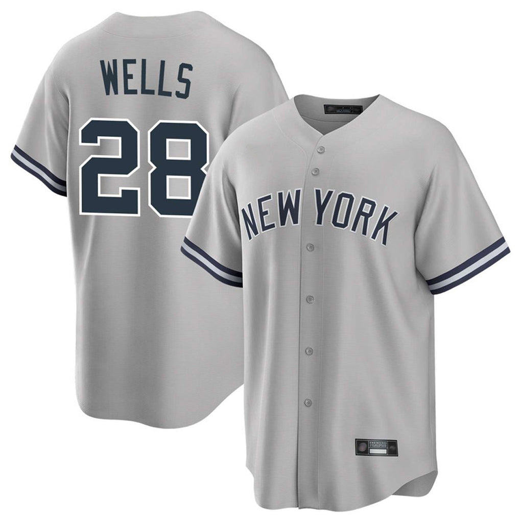 Davalo NY.Yankees #28 Austin Wells Player Gray Road Game Stitched Jerseys