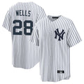Davalo NY.Yankees #28 Austin Wells Player White Game Home Stitched Jerseys
