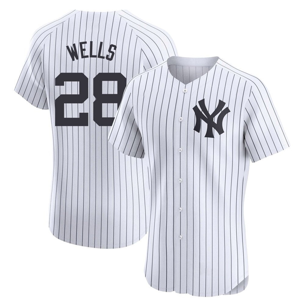 Davalo NY.Yankees #28 Austin Wells Player White Limited Elite Home Stitched Jerseys