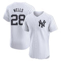 Davalo NY.Yankees #28 Austin Wells Player White Limited Elite Home Stitched Jerseys