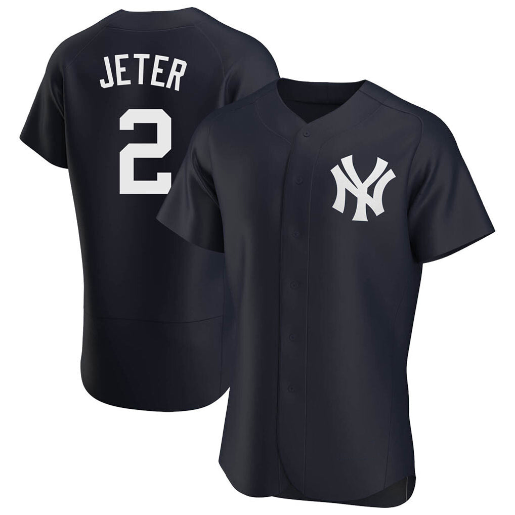 Davalo NY.Yankees #2 Derek Jeter Player Navy Limited Elite Home Stitched Jerseys