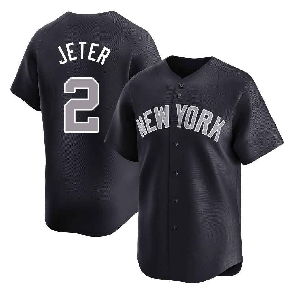 Davalo NY.Yankees #2 Derek Jeter Player Navy Limited Game Stitched Jerseys