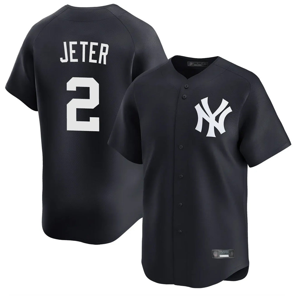 Davalo NY.Yankees #2 Derek Jeter Player Navy Limited Home Stitched Jerseys