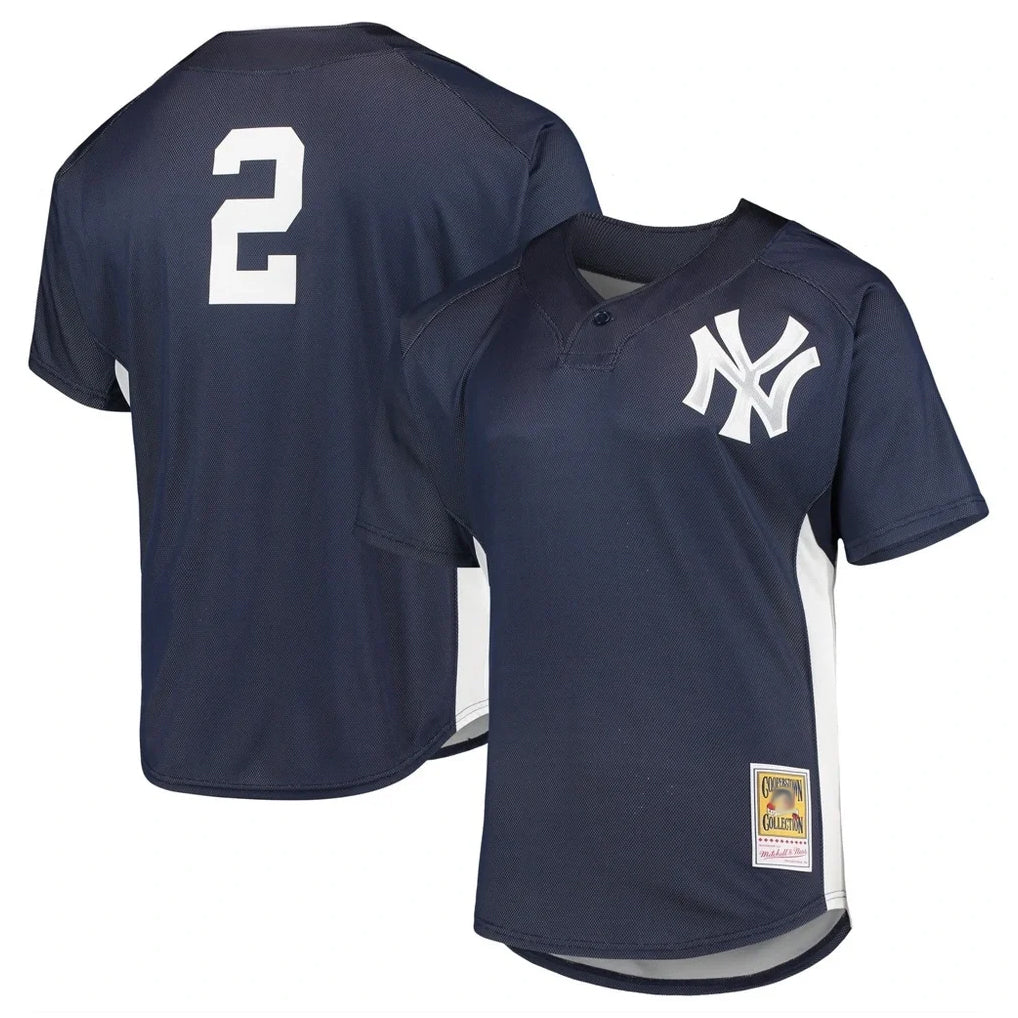 Davalo NY.Yankees #2 Derek Jeter Player Navy Mitchell & Ness Limited Stitched Jerseys