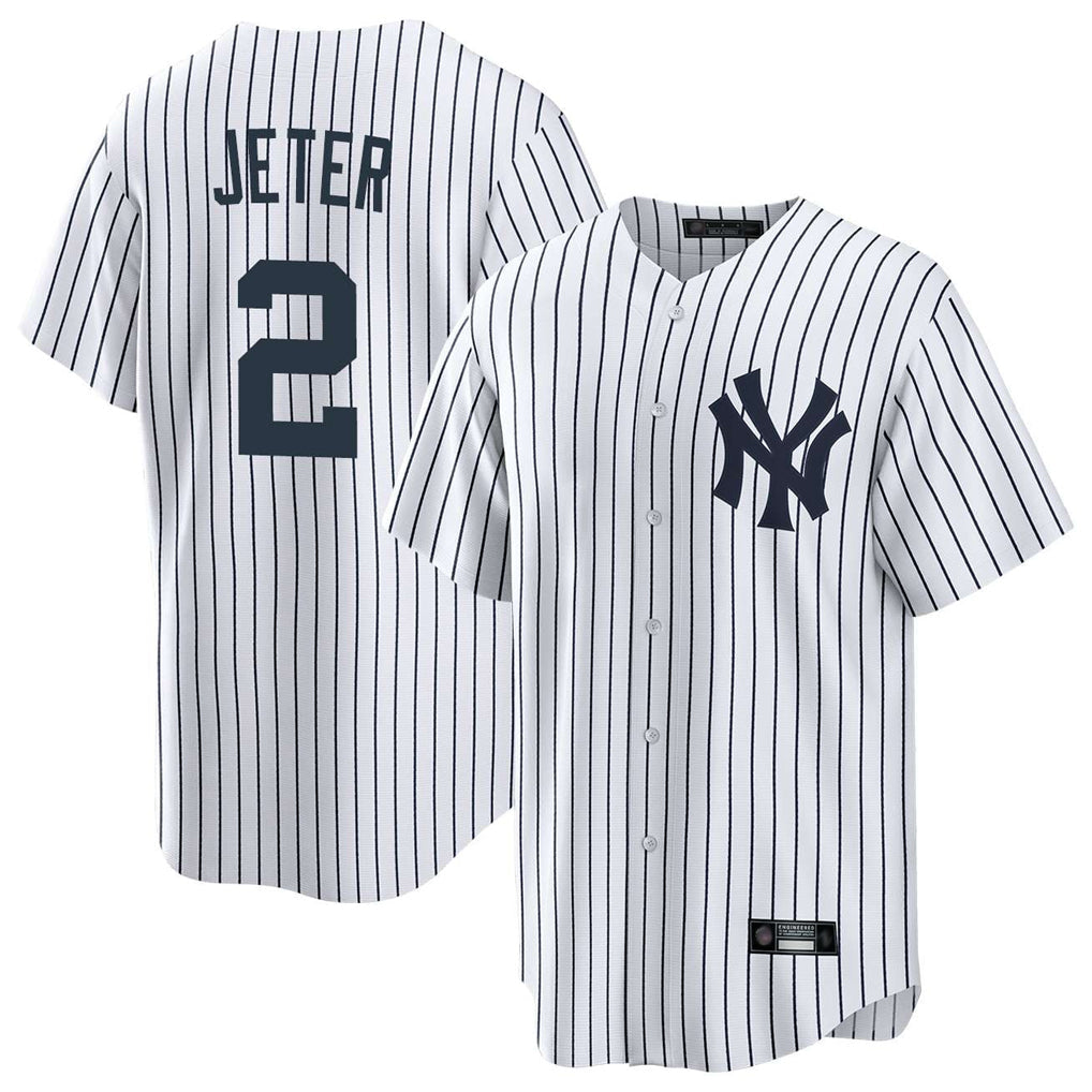 Davalo NY.Yankees #2 Derek Jeter Player White Game Home Stitched Jerseys
