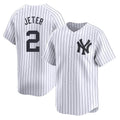 Davalo NY.Yankees #2 Derek Jeter Player White Limited Home Stitched Jerseys