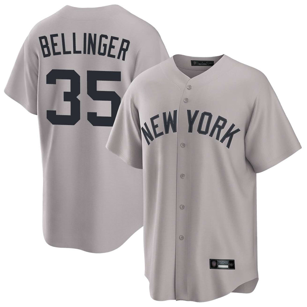 Davalo NY.Yankees #35 Cody Bellinger Player Gray Game Home Stitched Jerseys