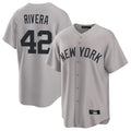Davalo NY.Yankees #42 Mariano Rivera Player Gray Game Home Stitched Jerseys
