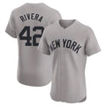 Davalo NY.Yankees #42 Mariano Rivera Player Gray Limited Elite Home Stitched Jerseys