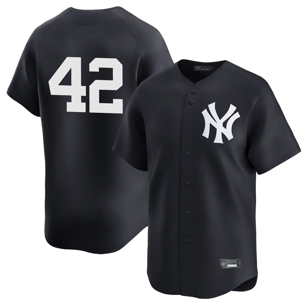 Davalo NY.Yankees #42 Mariano Rivera Player Navy Alternate Limited Stitched Jerseys