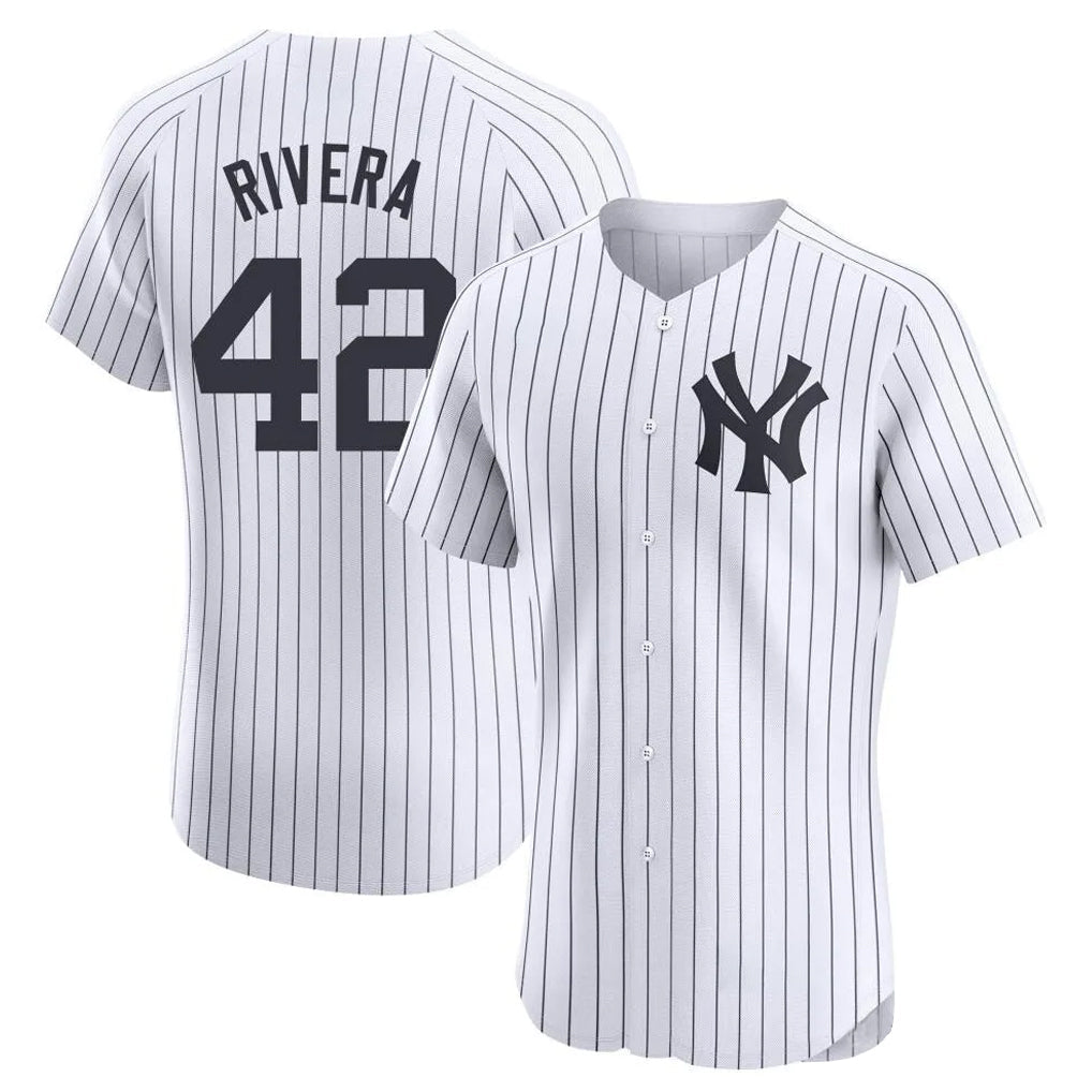 Davalo NY.Yankees #42 Mariano Rivera Player White Limited Elite Home Stitched Jerseys