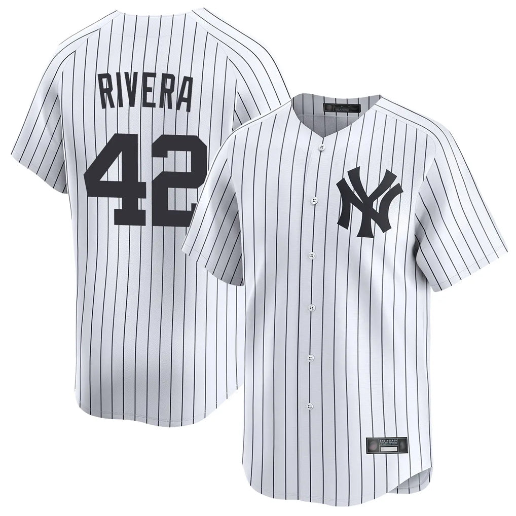 Davalo NY.Yankees #42 Mariano Rivera Player White Limited Home Stitched Jerseys