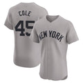 Davalo NY.Yankees #45 Gerrit Cole Player Gray Limited Elite Home Stitched Jerseys