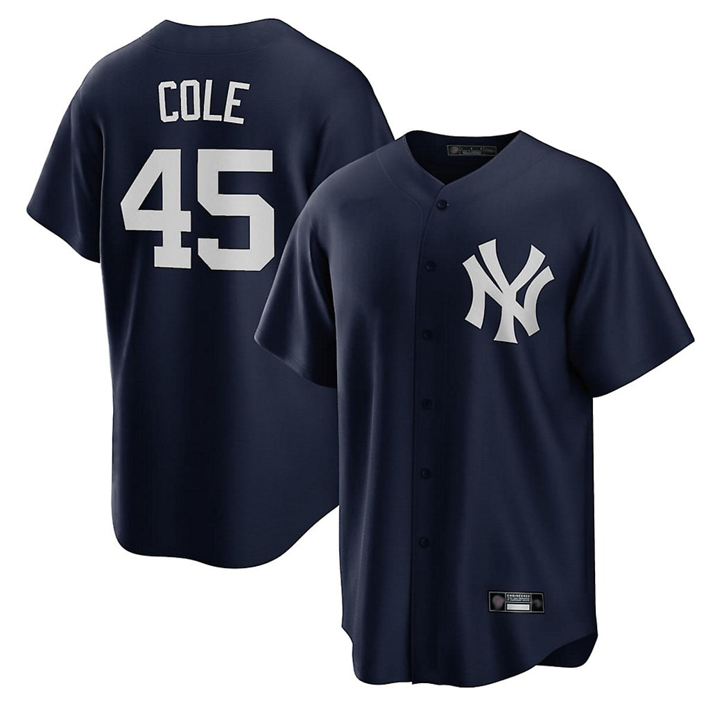Davalo NY.Yankees #45 Gerrit Cole Player Navy Game Home Stitched Jerseys