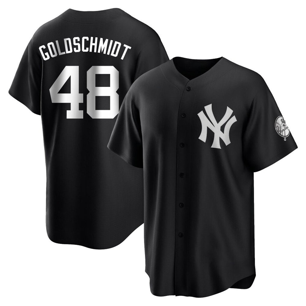 Davalo NY.Yankees #48 Paul Goldschmidt Player Black Game Stitched Jerseys
