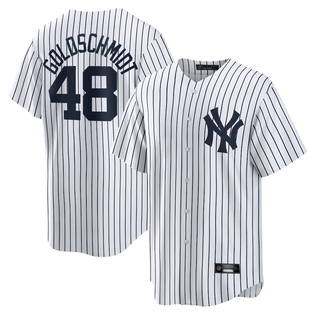 Davalo NY.Yankees #48 Paul Goldschmidt Player White Game Home Stitched Jerseys