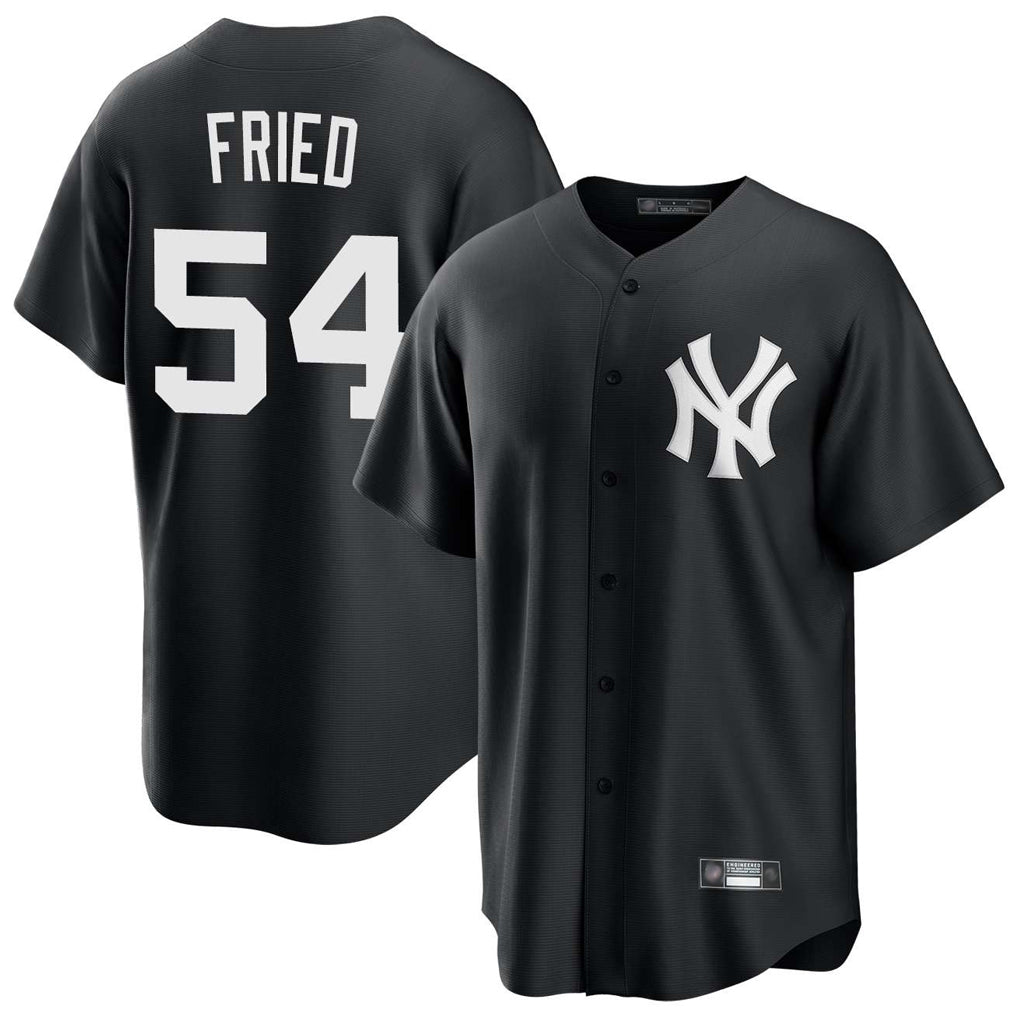 Davalo NY.Yankees #54 Max Fried Player Black Game Stitched Jerseys