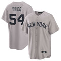 Davalo NY.Yankees #54 Max Fried Player Gray Game Home Stitched Jerseys