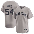 Davalo NY.Yankees #54 Max Fried Player Gray Limited Home Stitched Jerseys