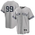 Davalo NY.Yankees #99 Aaron Judge Player Gray Road Game Stitched Jerseys
