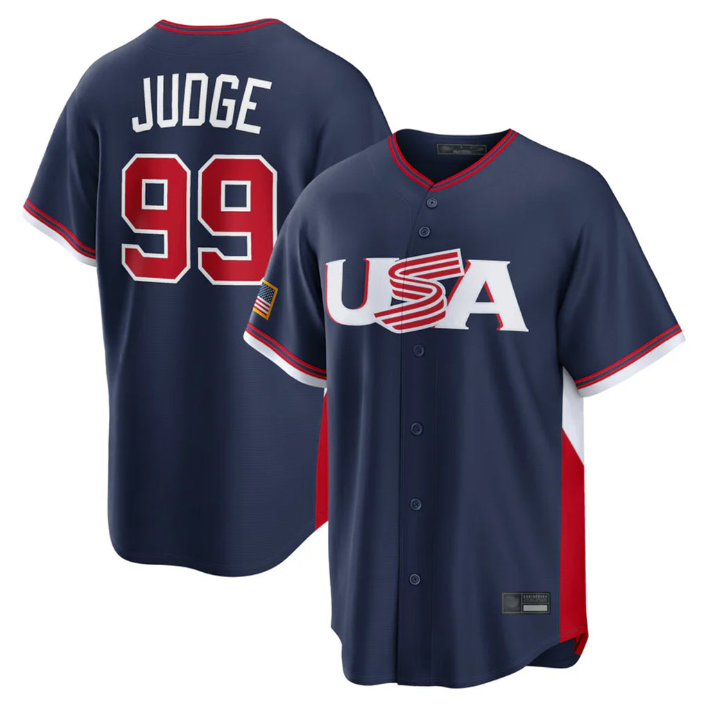 Davalo NY.Yankees #99 Aaron Judge Player Navy USA 2026 World Classic Limited Game Stitched Jerseys