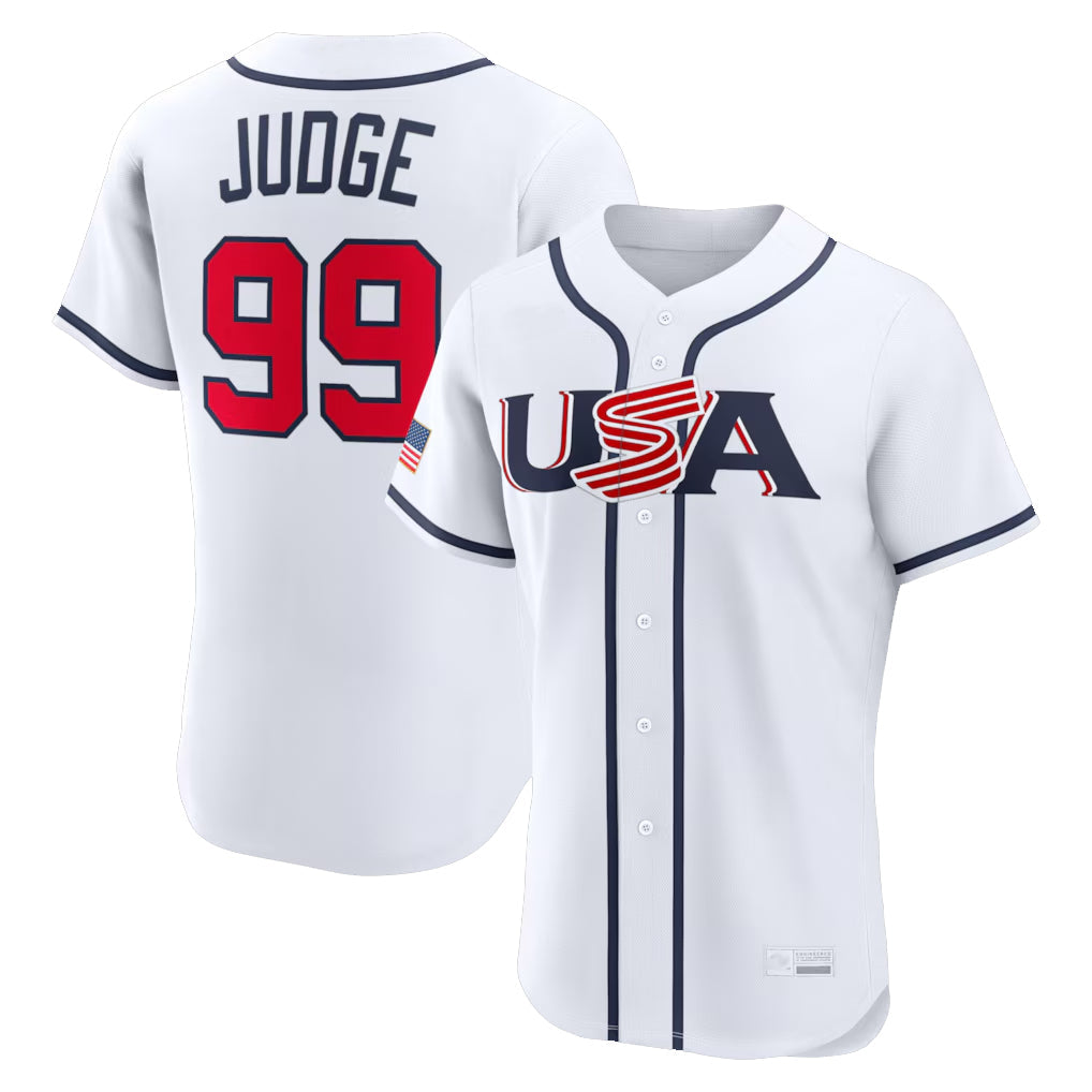 Davalo NY.Yankees #99 Aaron Judge Player White USA 2026 World Classic Home Limited Elite Stitched Jerseys