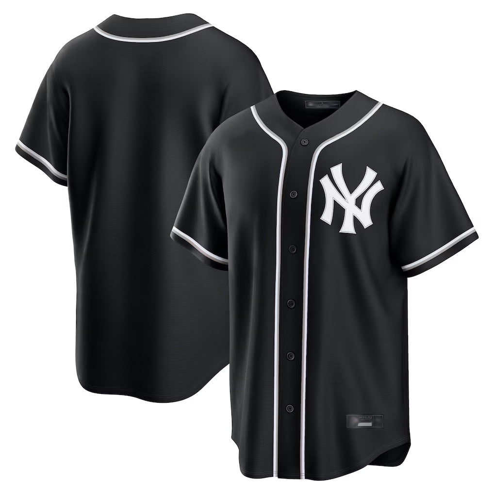 Davalo NY.Yankees Blank Player Black Out Game Home Stitched Jerseys