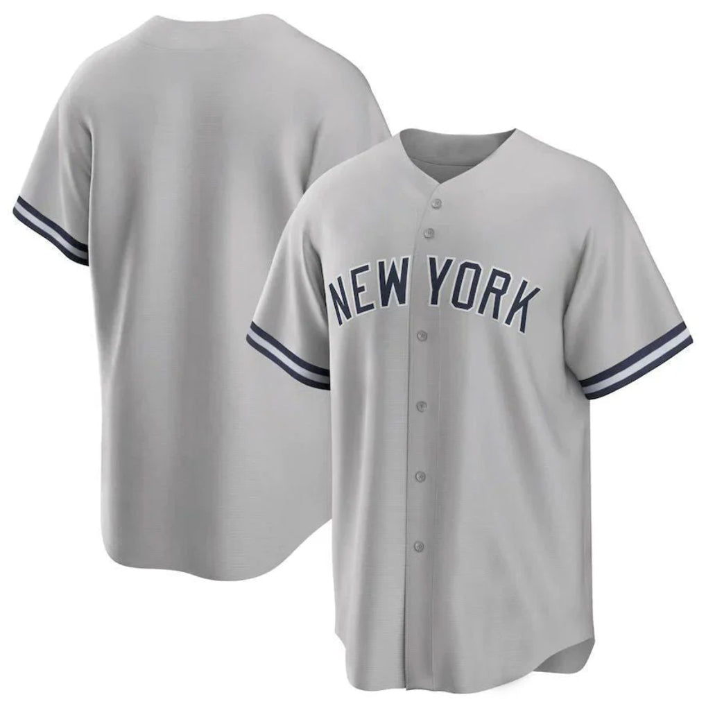 Davalo NY.Yankees Blank Player Gray Road Game Stitched Jerseys