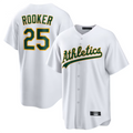 Davalo Athletics #25 Brent Rooker Player White Home Replica Jersey American Stitched Personalized Jerseys