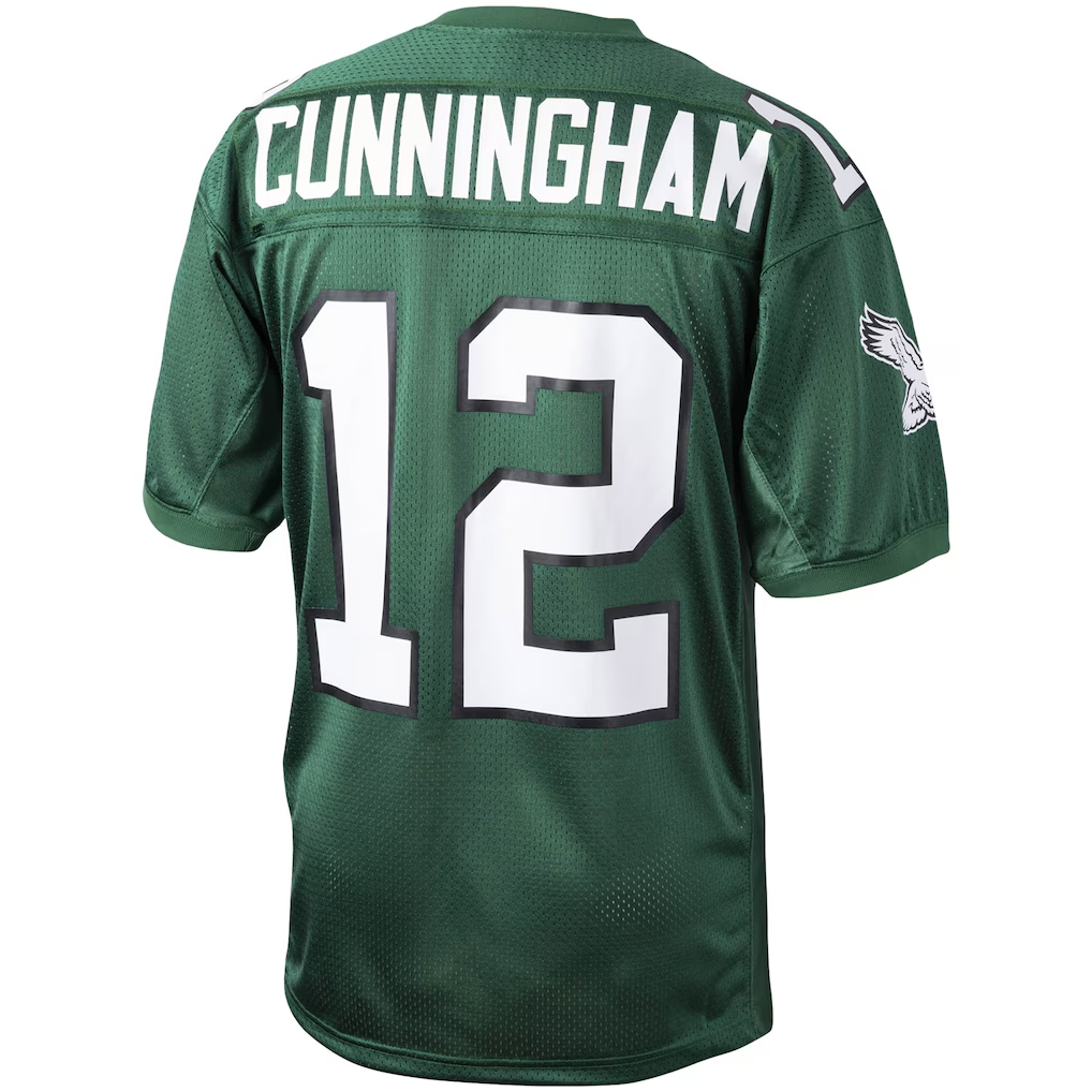 Davalo P.Eagles 1992 #12 Randall Cunningham Mitchell & Ness Green Authentic Throwback Retired Player Stitched Puhic Jersey