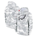 Davalo P.Eagles Arctic Camo Salute to Service Pullover Hoodies Limited Game Blank Player Stitched Jerseys
