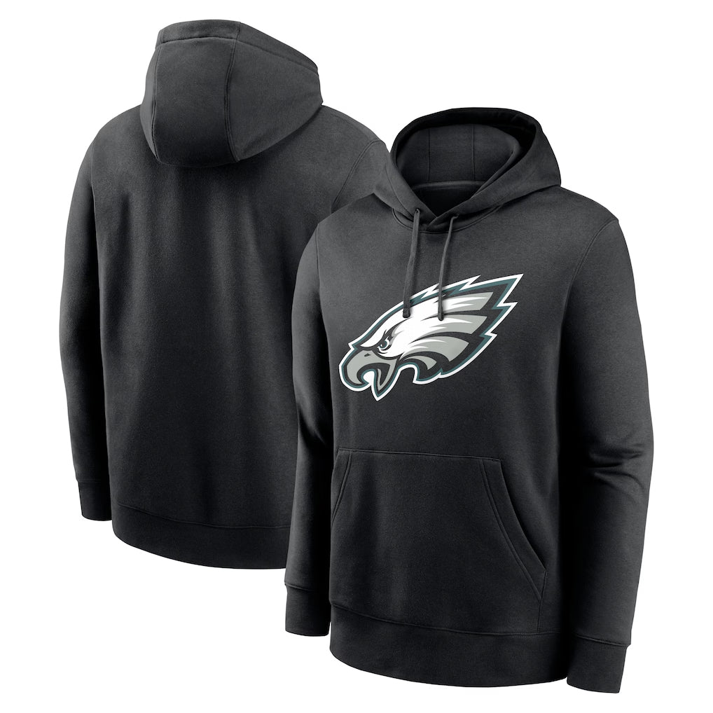 Davalo P.Eagles Black LOGO Pullover Hoodies Home Game Stitched Jerseys