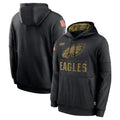 Davalo P.Eagles Black Salute to Service Hoodies Limited Game Blank Player Stitched Jerseys