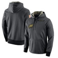 Davalo P.Eagles Gray Pullover Hoodies Home Game Blank Player Stitched Jerseys