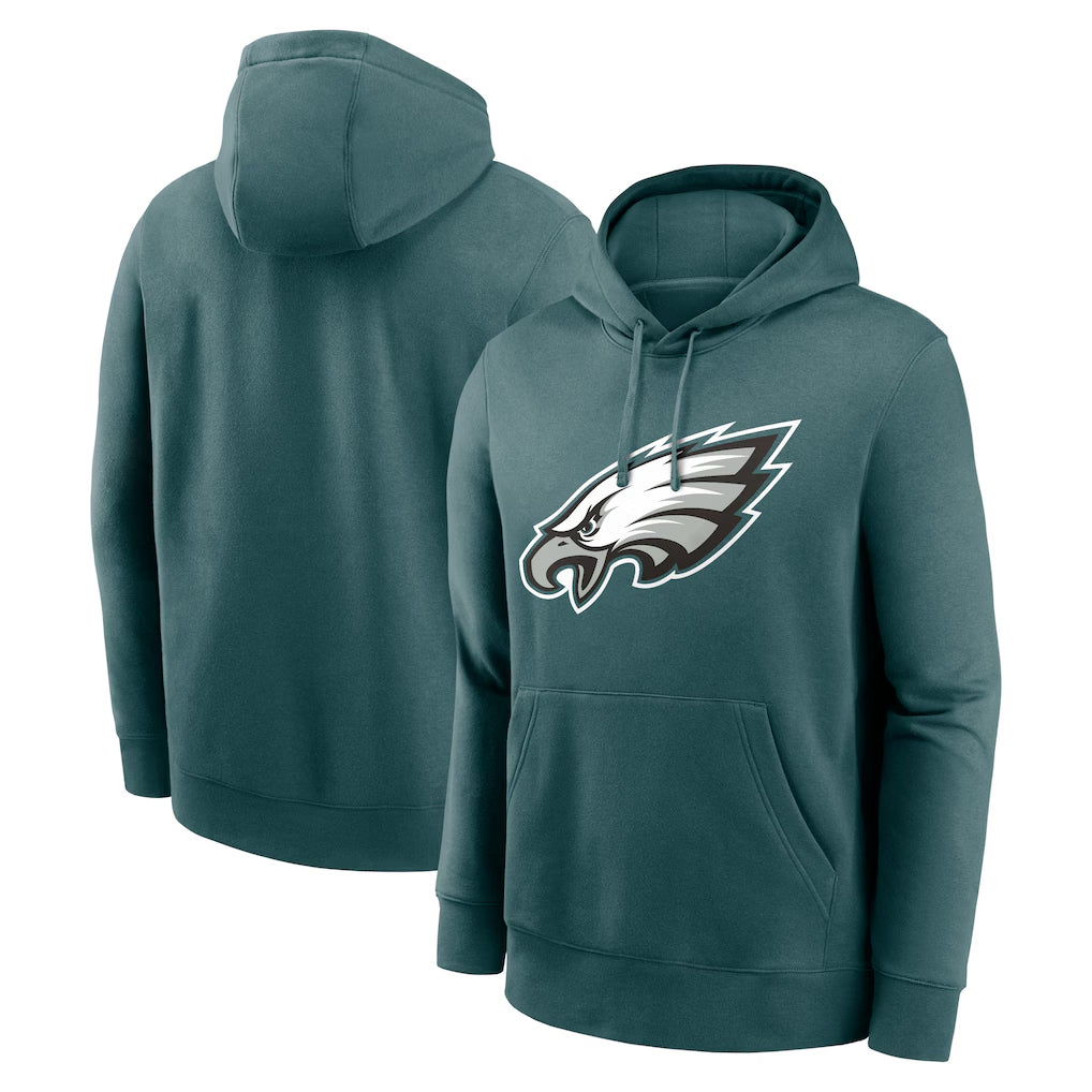 Davalo P.Eagles Midnight Green Performance Pullover Hoodies Home Game Blank Player Stitched Jerseys