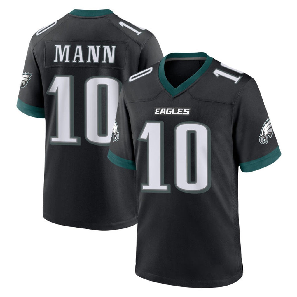 Davalo P.Eagles #10 Braden Mann Player Black Game Home Stitched Jerseys