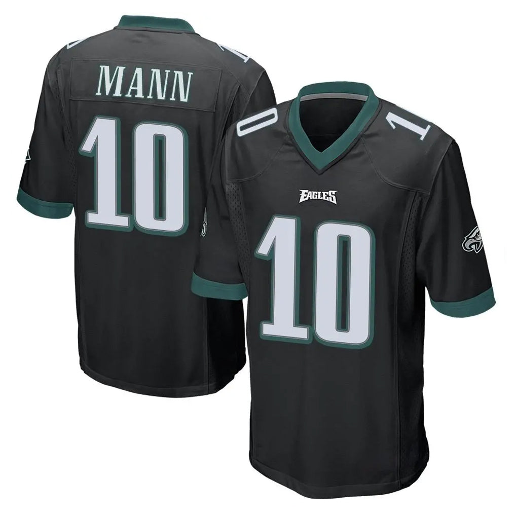 Davalo P.Eagles #10 Braden Mann Player Black Home Game Stitched Jerseys
