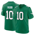 Davalo P.Eagles #10 Braden Mann Player Green Kelly Alternate Home Game Stitched Jerseys