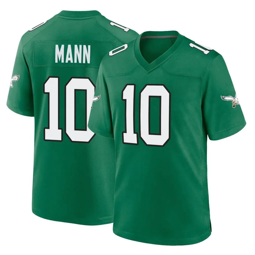 Davalo P.Eagles #10 Braden Mann Player Green Kelly Alternate Home Game Stitched Jerseys