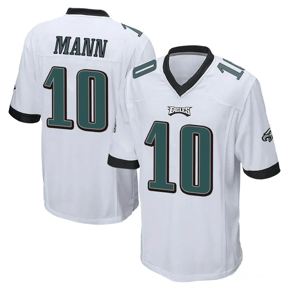 Davalo P.Eagles #10 Braden Mann Player White Home Game Stitched Jerseys