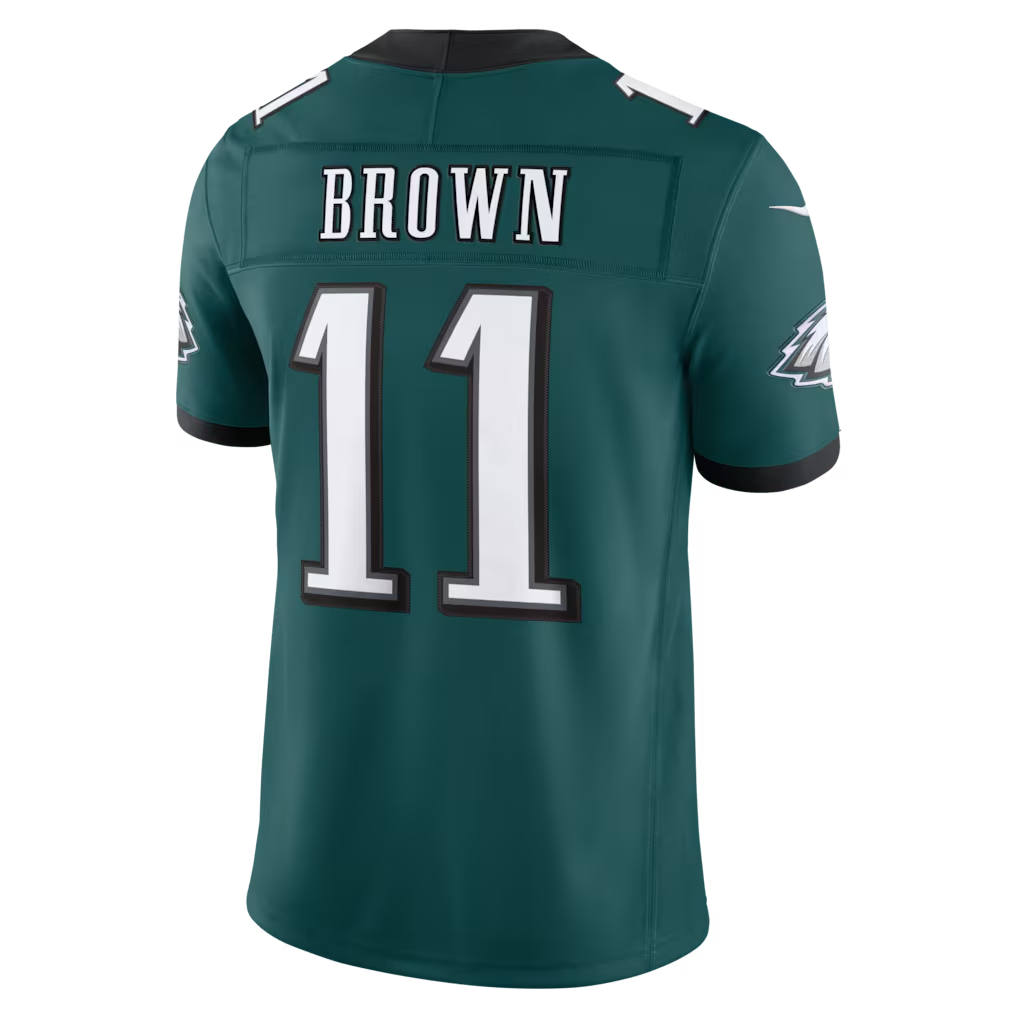 Davalo P.Eagles #11 A.J. Brown Midnight Green Team Vapor F.U.S.E. Stitched Limited Jerseys