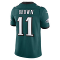 Davalo P.Eagles #11 A.J. Brown Midnight Green Team Vapor F.U.S.E. Stitched Limited Jerseys