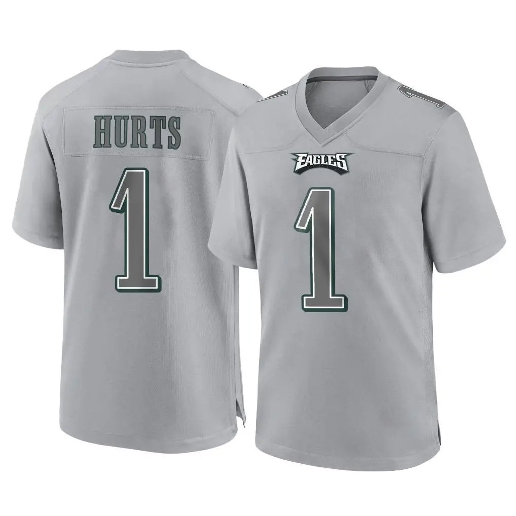 Davalo P.Eagles #1 Jalen Hurts Player Gray Atmosphere Fashion Home Game Stitched Jerseys