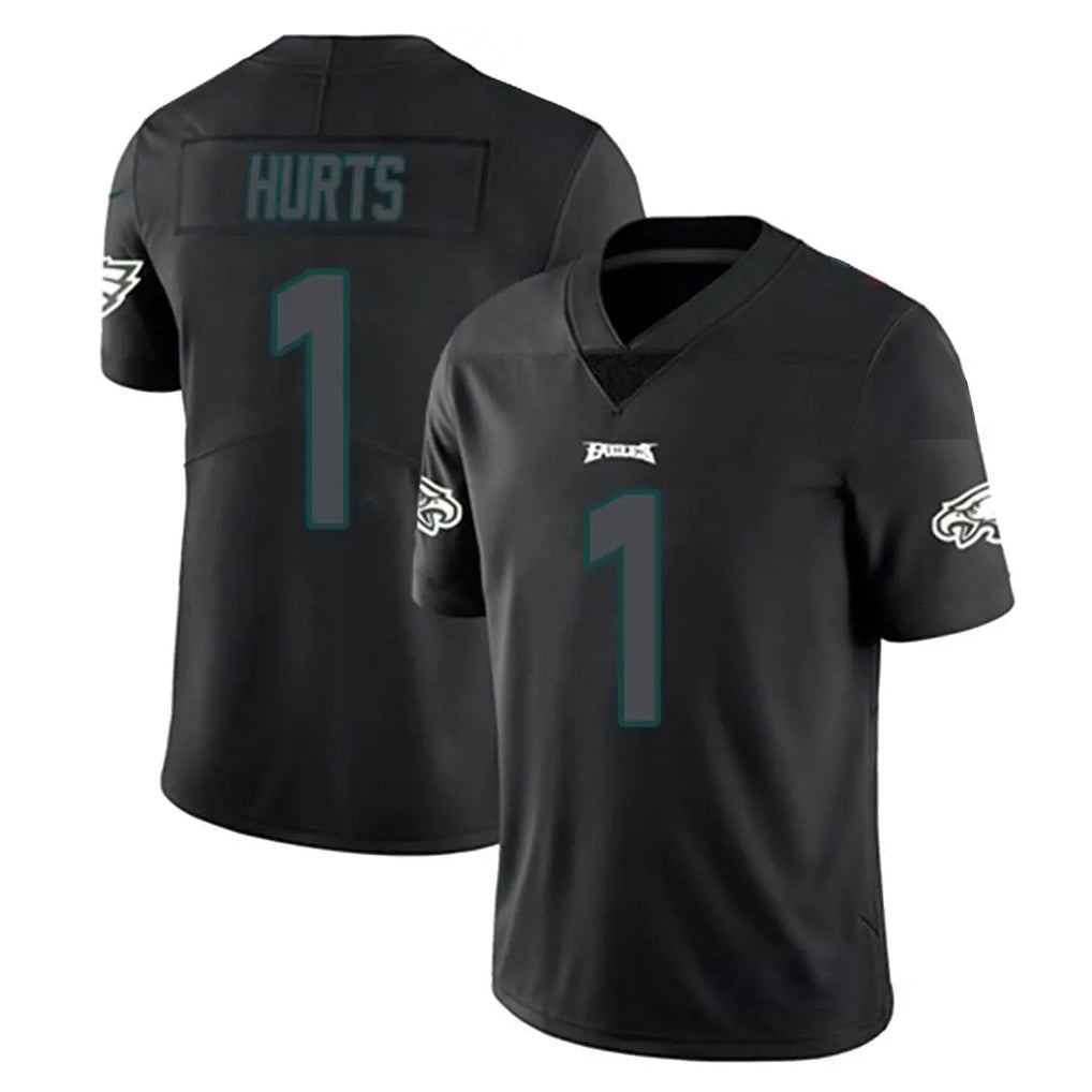Davalo P.Eagles #1 Jalen Hurts Player Limited Black Impact Home Game Stitched Jerseys