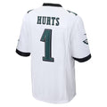 Davalo P.Eagles #1 Jalen Hurts Player White Game Stitched Jersey